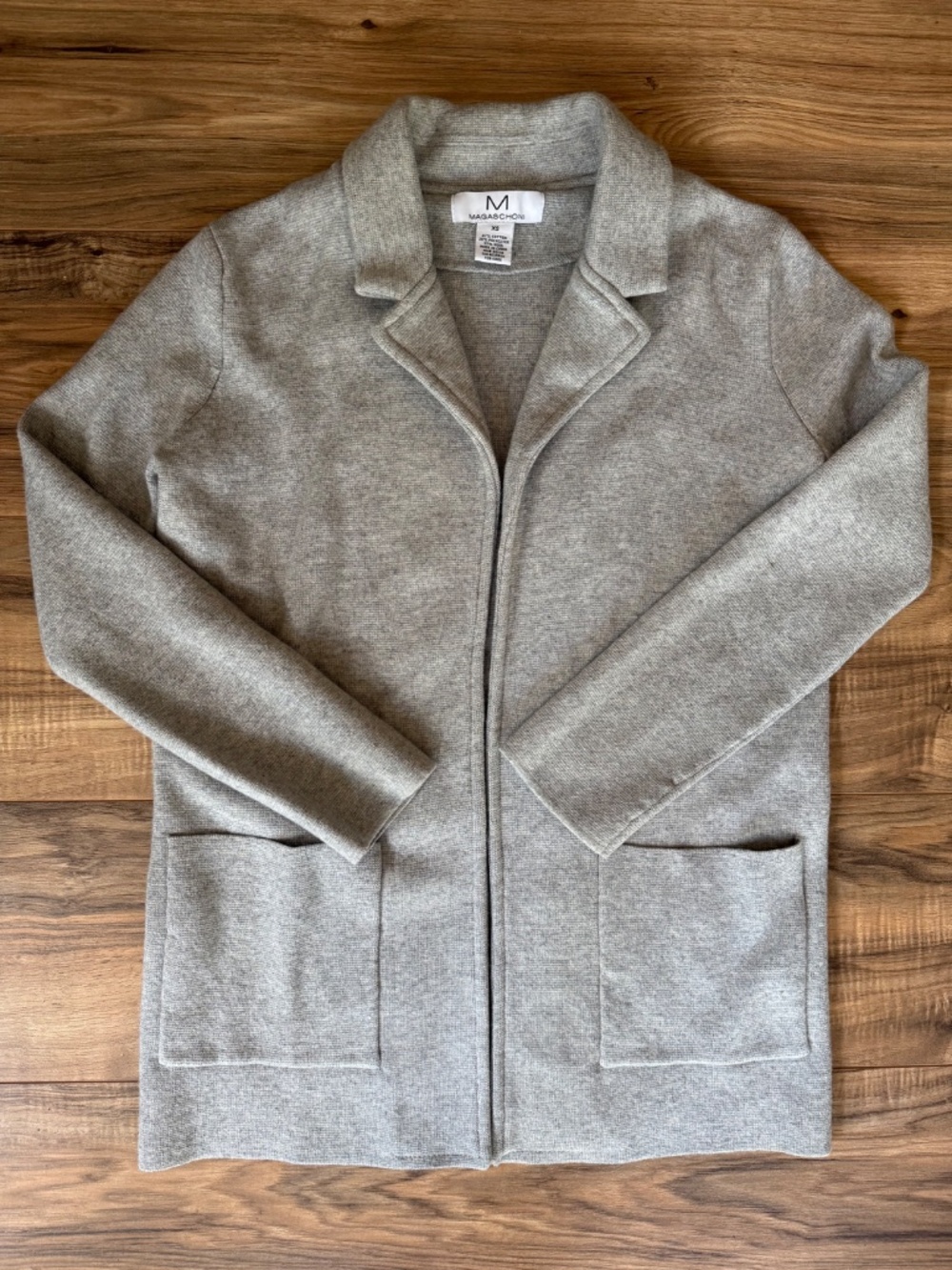 Magaschoni Open Front Sweater Cardigan